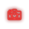 red camera led camera image love picture relationship romance valentine day neon factory