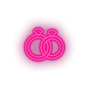 pink couple_rings led couple rings engagement love present relationship romance valentine day neon factory