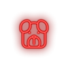 red dog led animal carnivore cartoon dog house pet pet zoo neon factory
