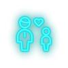 ice_blue family parent father children human person heart child kid dad baby led neon factory