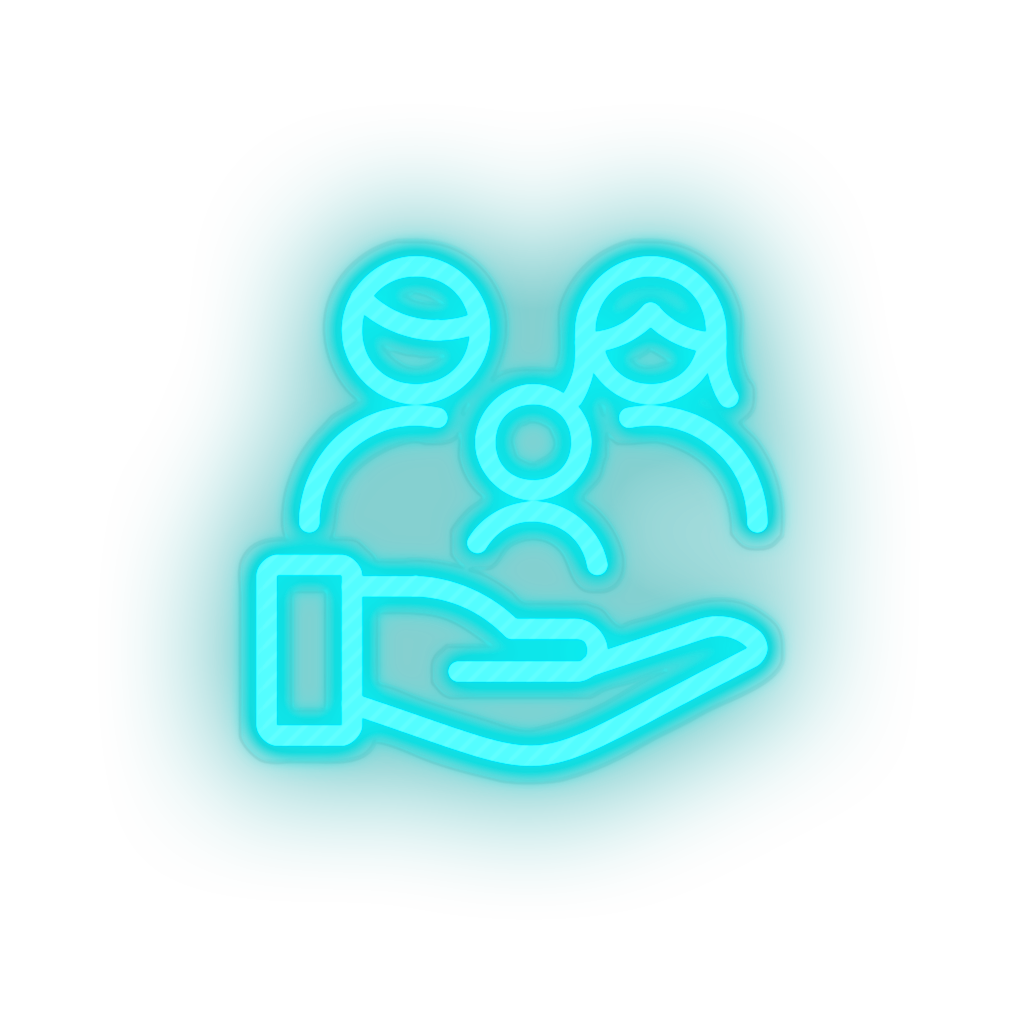 ice_blue family parent hold children human person hand parents child kid baby led neon factory