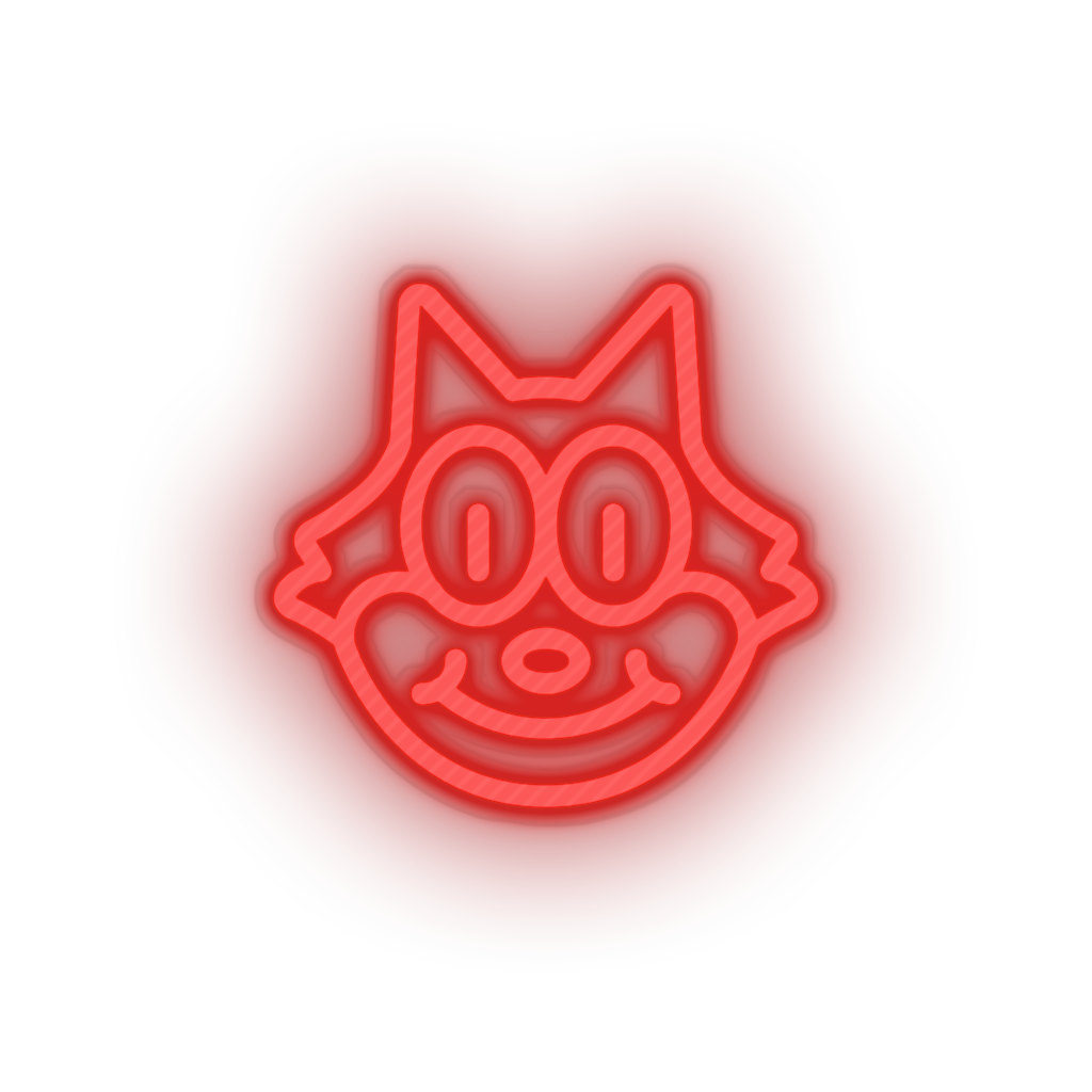 red famous character cat led neon factory