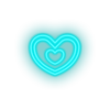 ice_blue heart led heart like love relationship romance shape valentine day neon factory