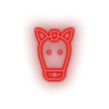 red horse led animal cartoon farm fauna herbivore horse zoo neon factory