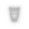 white horse led animal cartoon farm fauna herbivore horse zoo neon factory