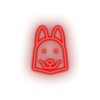 red husky_dog led animal carnivore cartoon fauna husky dog pet zoo neon factory