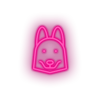 pink husky_dog led animal carnivore cartoon fauna husky dog pet zoo neon factory