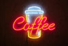 Coffee cup neon sign