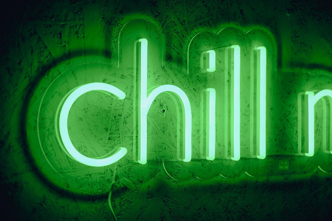 Chill mode neon sign for home chill out zone LED flex neon