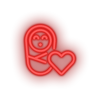 red infant family children newborn heart child kid baby led neon factory