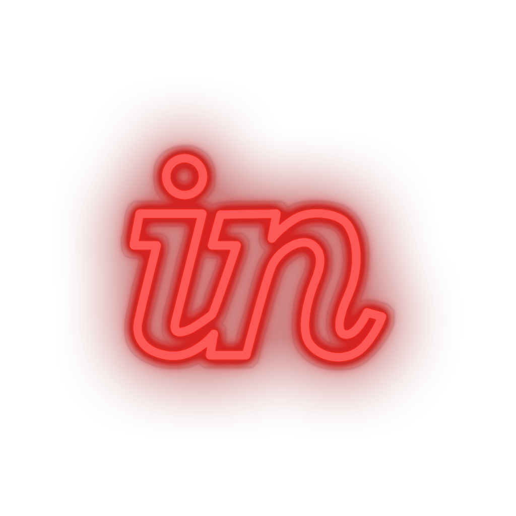 invision social network brand logo Neon led factory