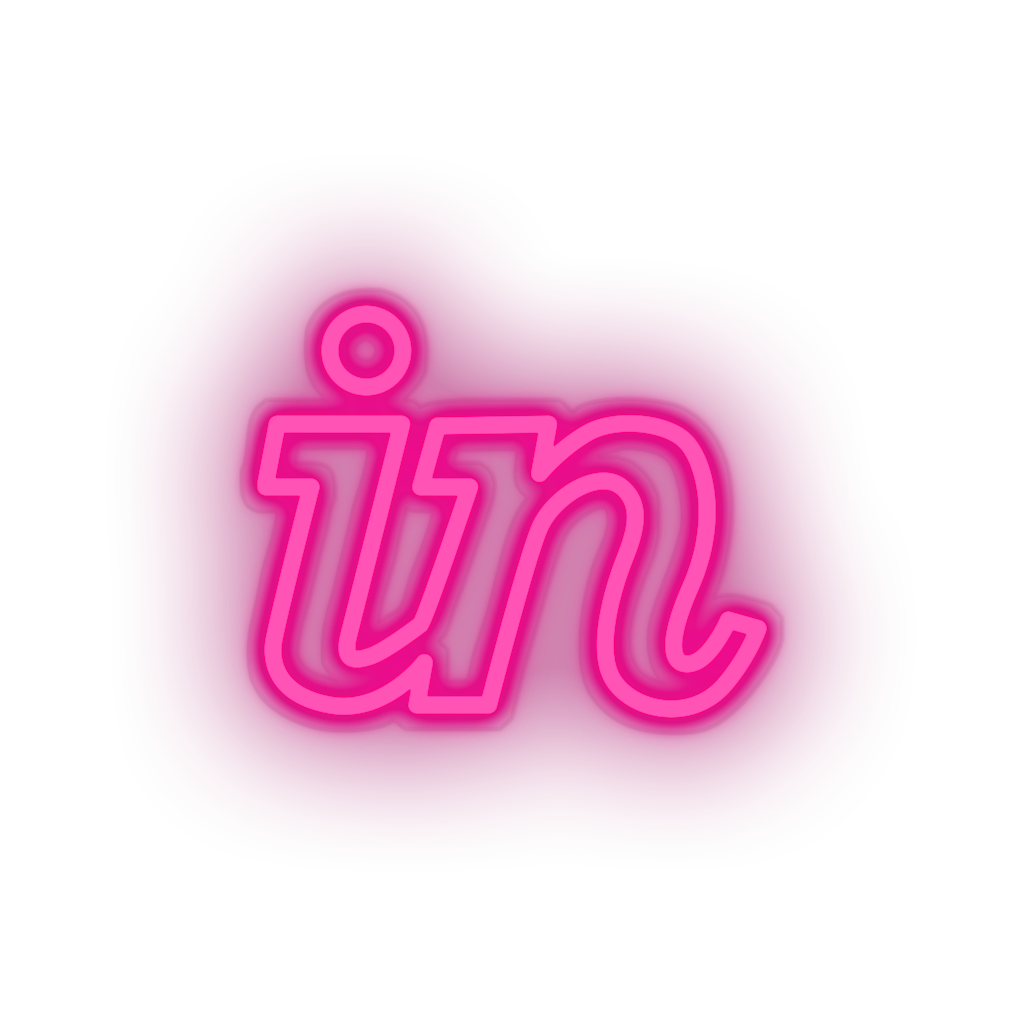 pink invision social network brand logo led neon factory