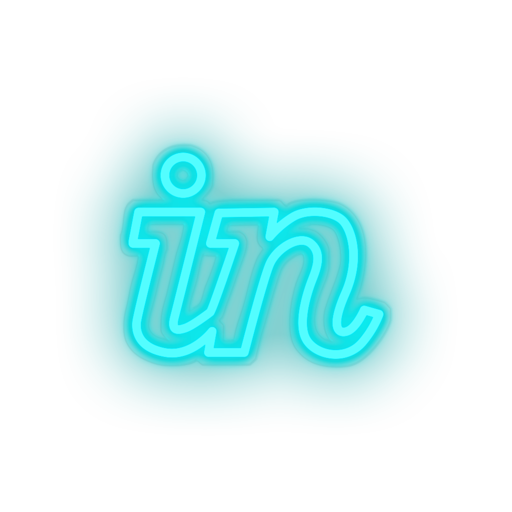 ice_blue invision social network brand logo led neon factory