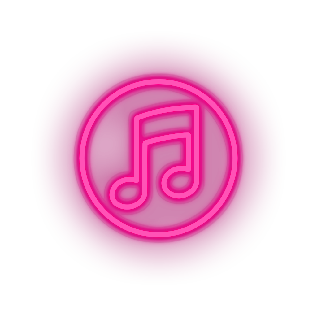 pink music social network brand logo led neon factory