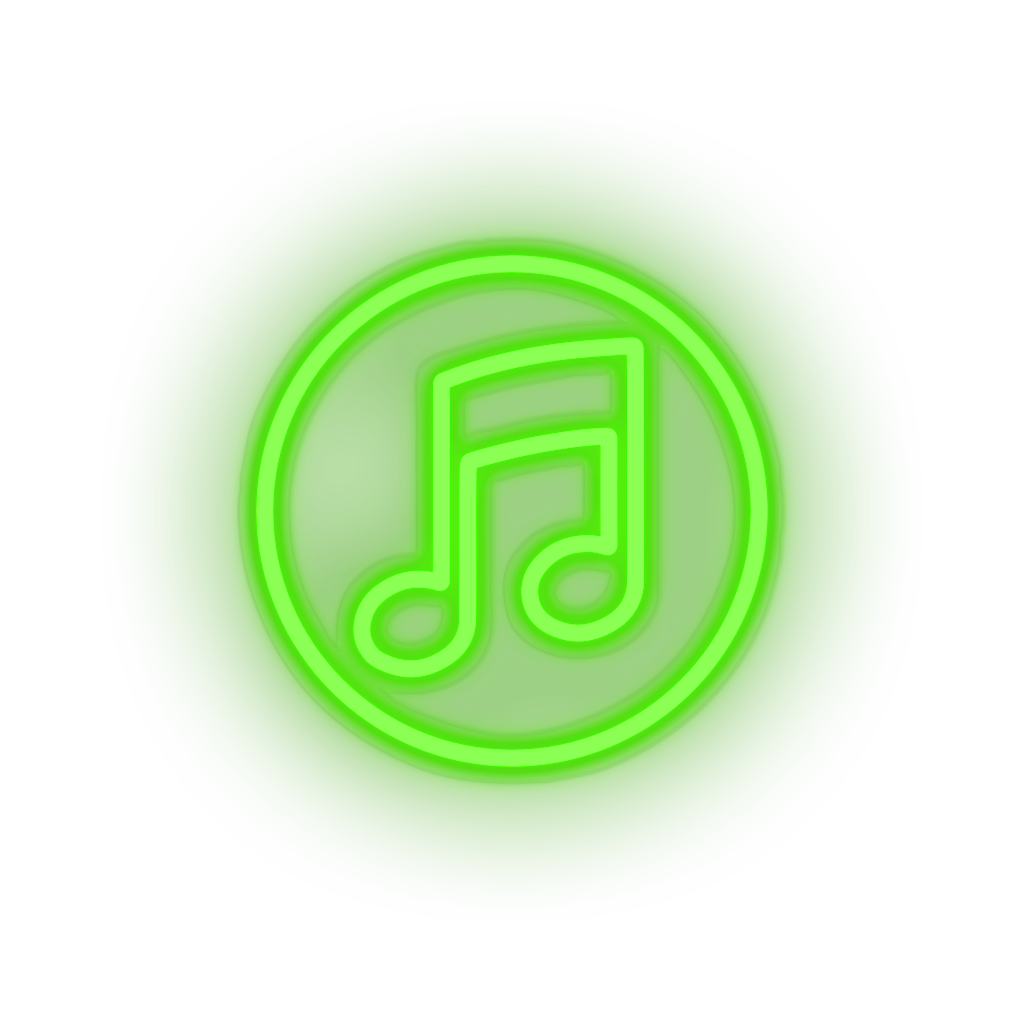 green music social network brand logo led neon factory