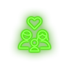 green parent family person human children heart parents child kid baby led neon factory