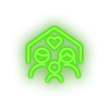 green parent family person human house children home parents child heart kid baby led neon factory