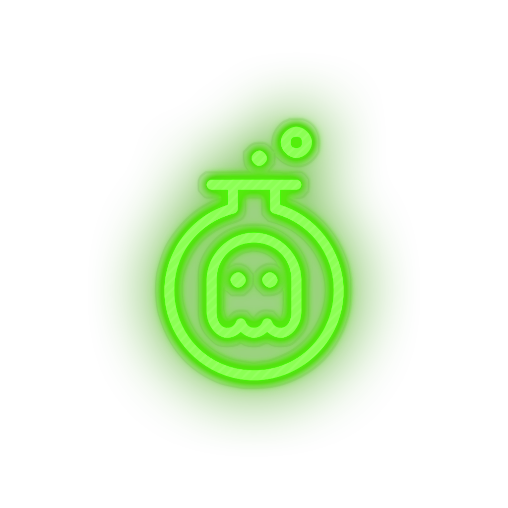 green video game bowl ghost led neon factory