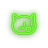 green video game cat led neon factory