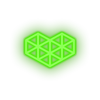 green video game logo heart led neon factory