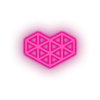 pink video game logo heart led neon factory