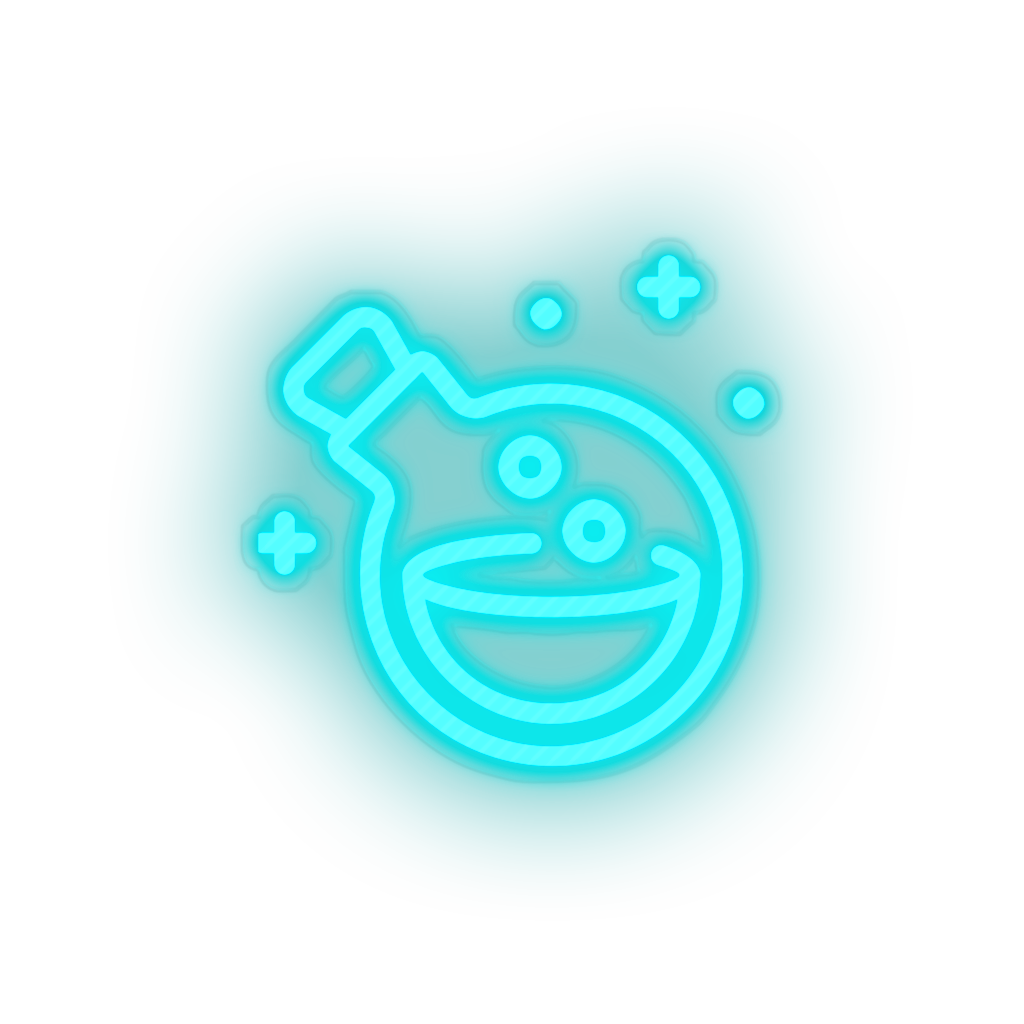 ice_blue video game potion led neon factory