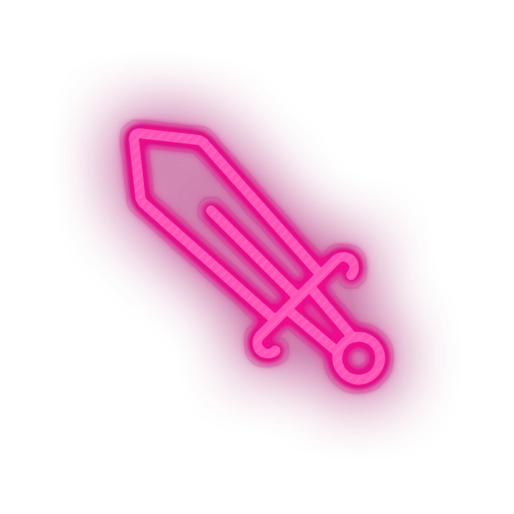 pink video game sword led neon factory